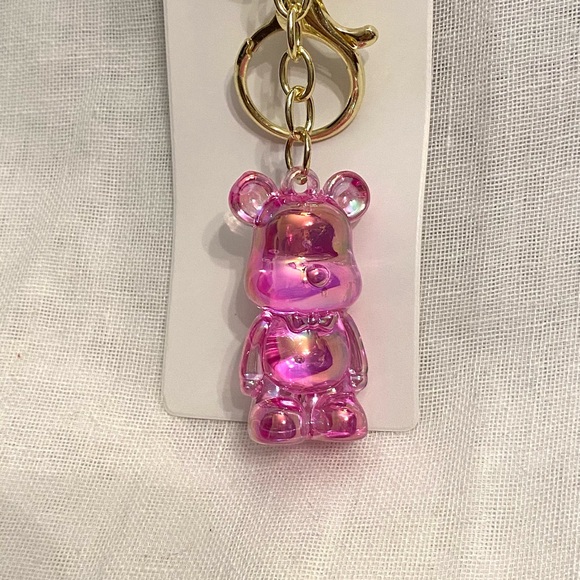 Iridescent Teddy Bear Keychain/Bag Charm Set of 6 | Add some fun to your bag - Picture 8 of 10